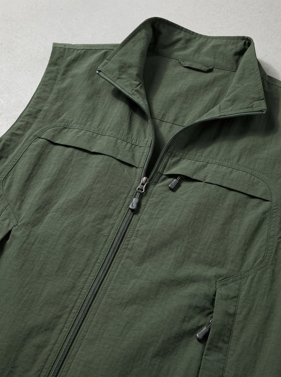 V-Neck Gilet Men Lightweight Utility Vest Breathable
