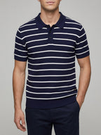 Polo Shirt Cotton Short Sleeve Button Placket Men