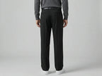 Stretch Tailored Trousers Men Wool Dress Pants