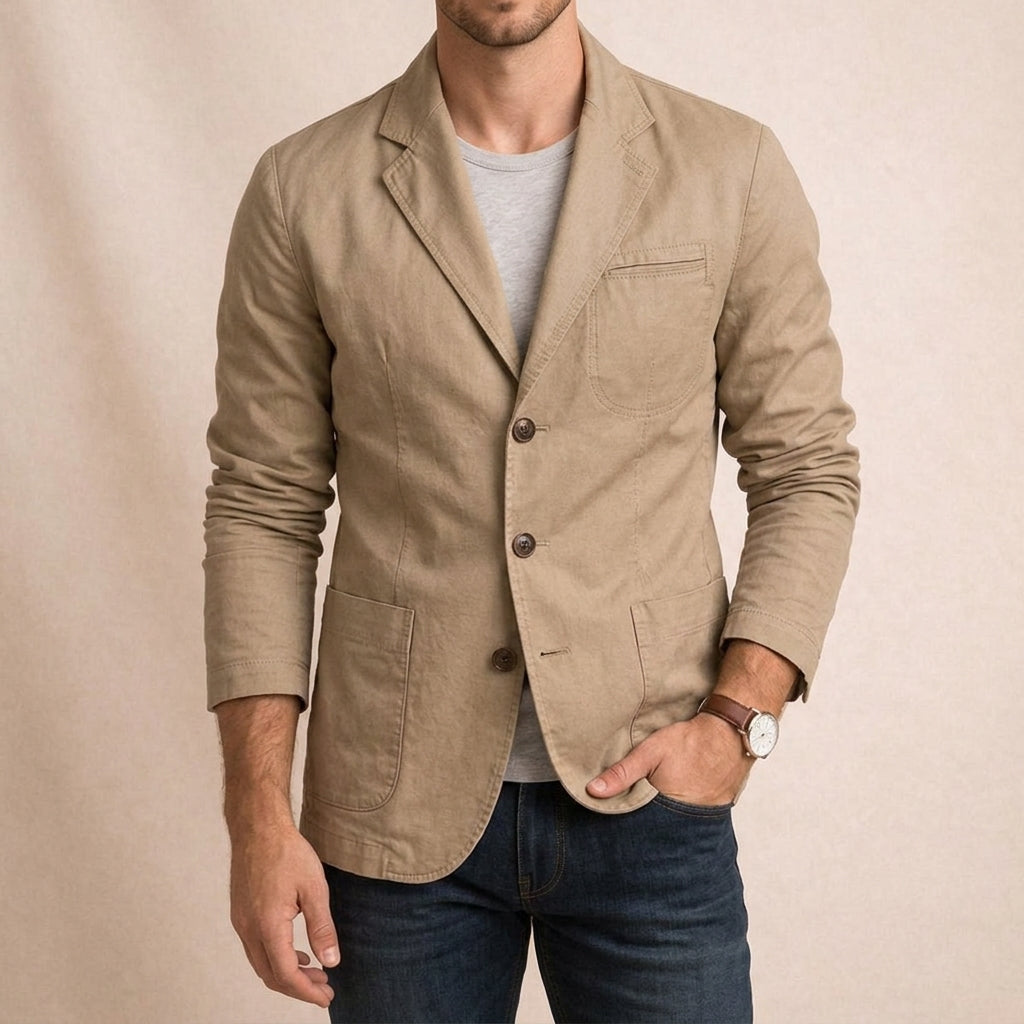 Lightweight Cotton Blazer Men Casual