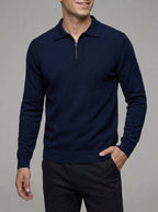 Belessia Old Money Zip Sweater  - Luxury Wool  Knit