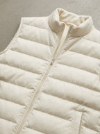 Fleece-Lined Wool Gilet Vest Men Lightweight Sleeveless