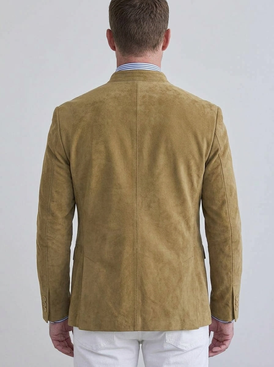 Wool Blazer Jacket Men Classic