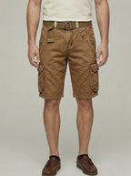 Cotton Chino Shorts Men Cargo Functional Pockets