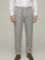 Linen Wide Leg Trousers Men