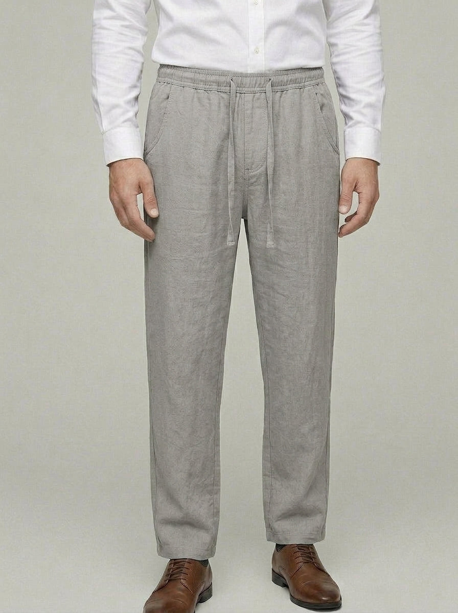 Linen Wide Leg Trousers Men