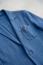 Men's Wool Knit Blazer Notch Lapel