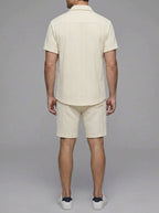 Linen Shirt & Shorts Set Women Summer Light