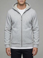 Fleece Zip Up Hoodie Men