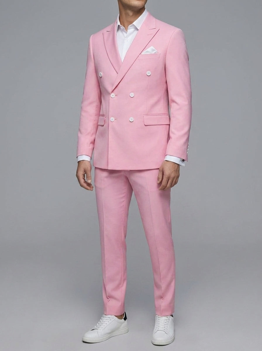 Lightweight Double-Breasted Suit Set Men