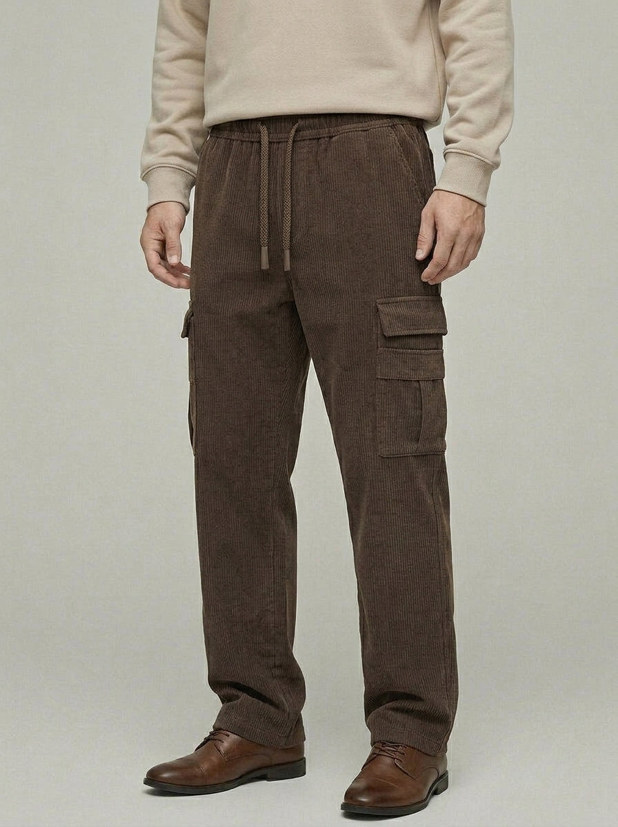 Cotton Cargo Trousers Men Stretch