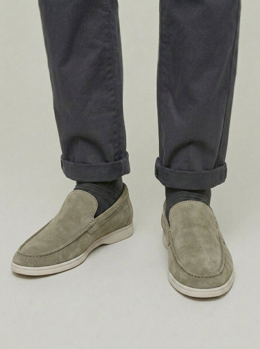 Mens Beige Loafers – Classic Suede