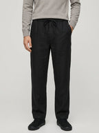 Linen Wide Leg Trousers Men