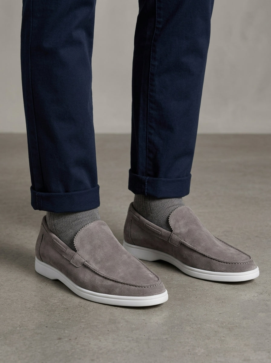 Mens Beige Loafers – Classic Suede