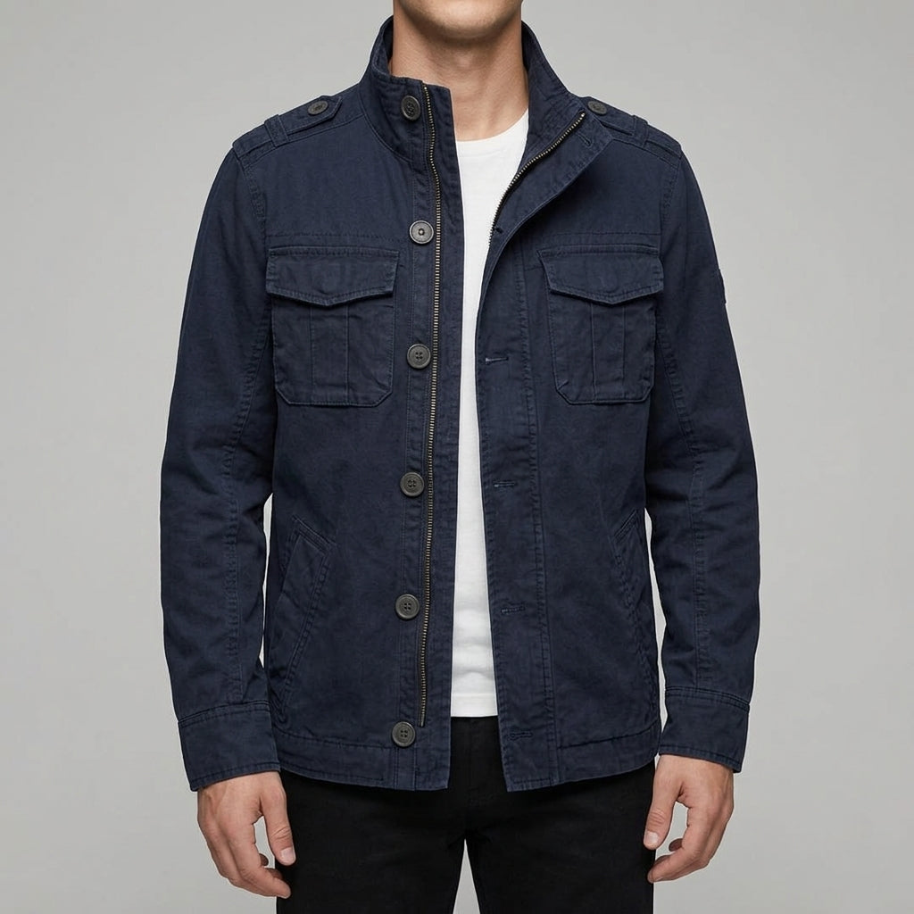 Green Field Jacket Men – Cotton Military Style