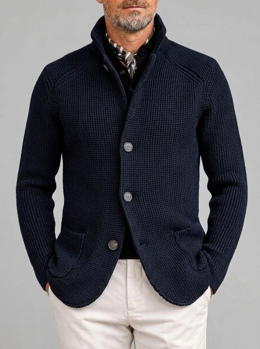 Wool Cardigan Men Classic Style