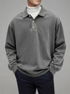 Wool Long Sleeve Polo Men – Comfortable Layering