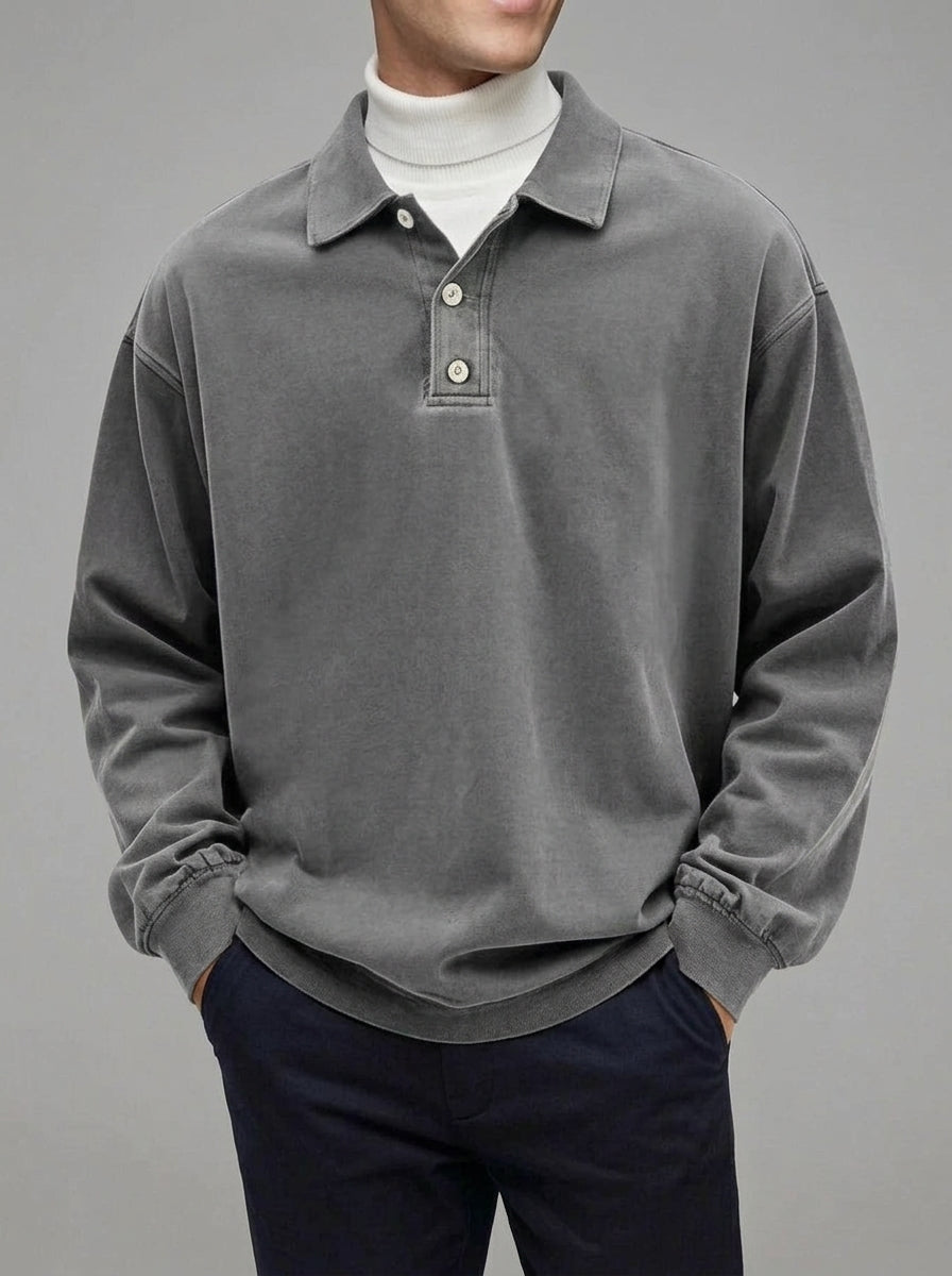 Wool Long Sleeve Polo Men – Comfortable Layering