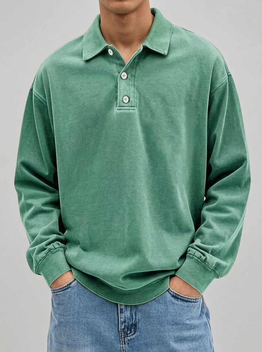 Wool Long Sleeve Polo Men – Comfortable Layering