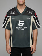 Mesh Football Jersey Men V-Neck Retro
