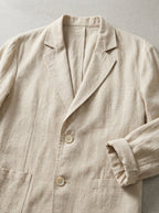 Casual Linen Jacket Men's – Beige