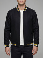 Lightweight Bomber Jacket Stripe Detail – Wool