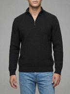 Ribbed Half Zip Jumper Men – Wool