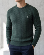 Wool Cable Knit Sweater Men