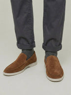 Mens Beige Loafers – Classic Suede