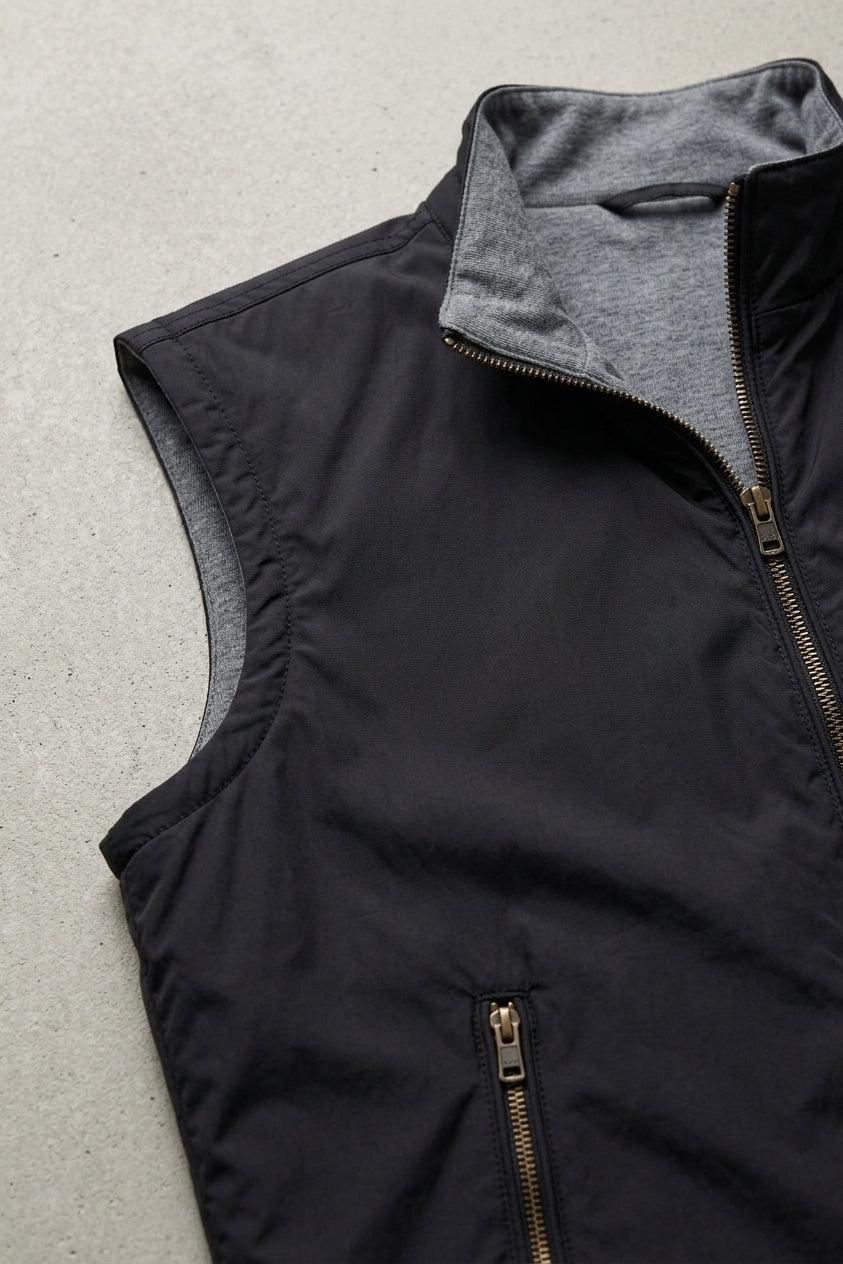 V-Neck Gilet Men Lightweight Zip Up Bodywarmer