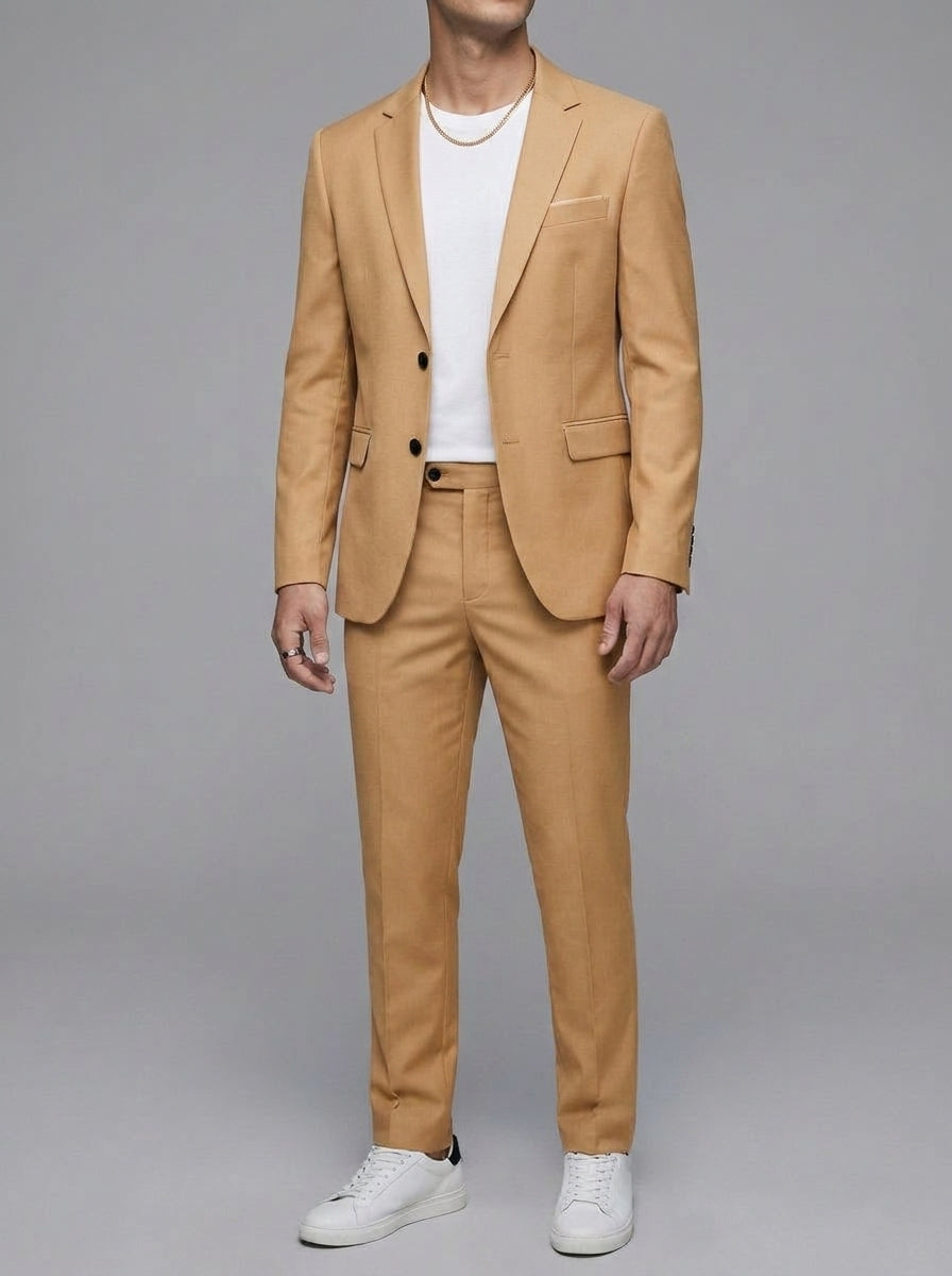 Wool Classic 2-Piece Suit Men Two-Piece