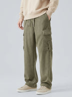 Cotton Cargo Trousers Men Stretch