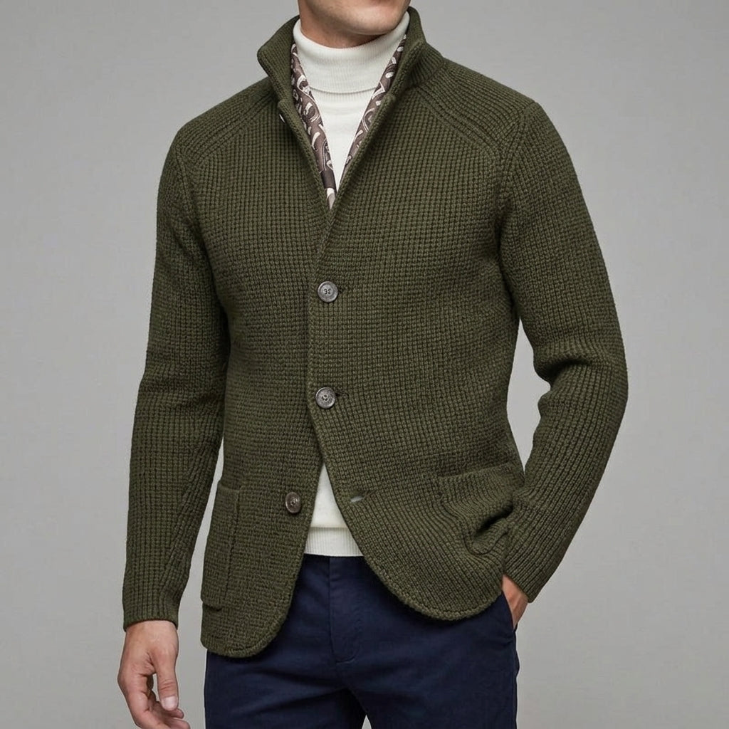 Wool Cardigan Men Classic Style