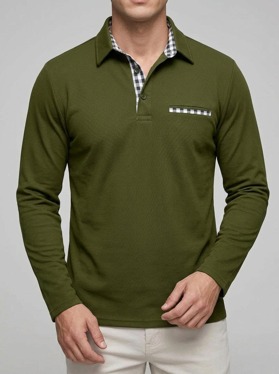 Long Sleeve Polo Men's Classic Fit