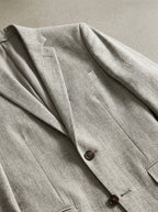 Slim-Fit Wool Suit Jacket Men Lightweight