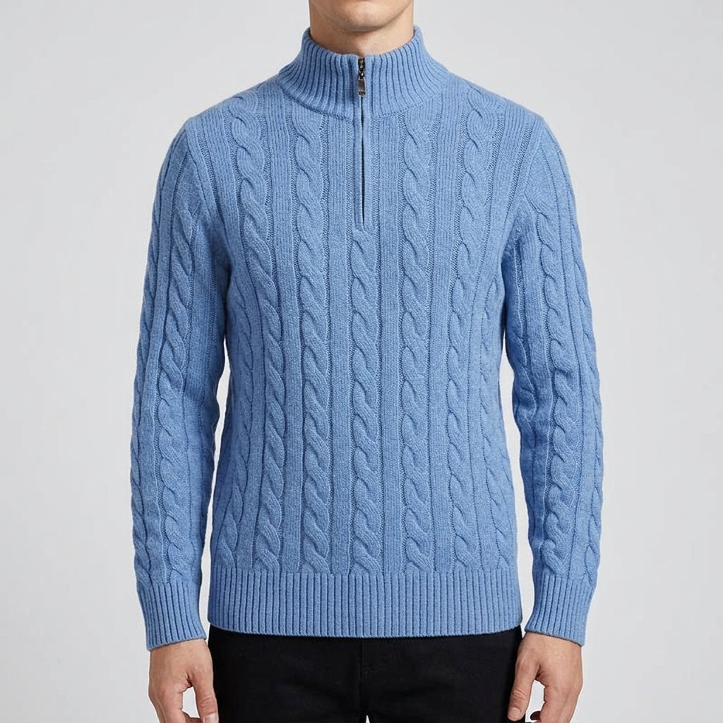 Belessia Castello Wool Half Zip Sweater Men