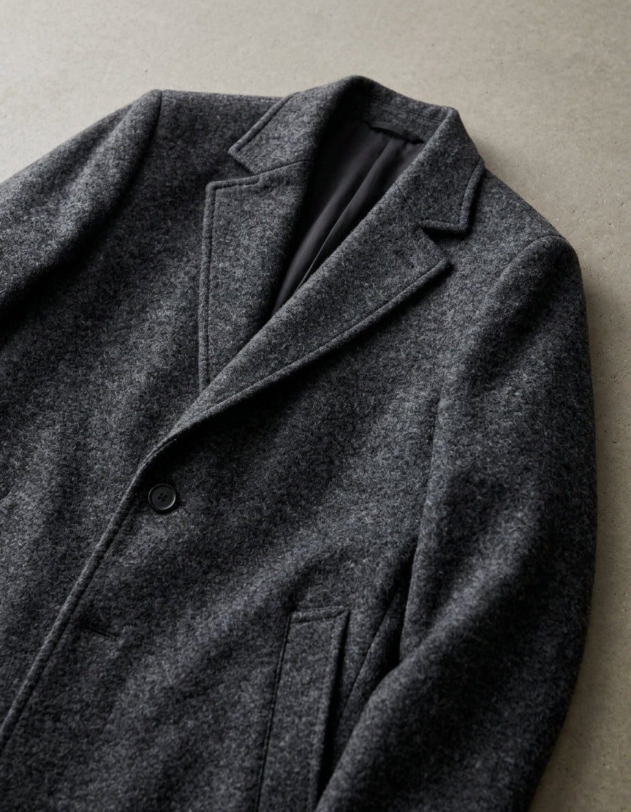 Ridgeford Trench Coat Mens – Wool Long Overcoat