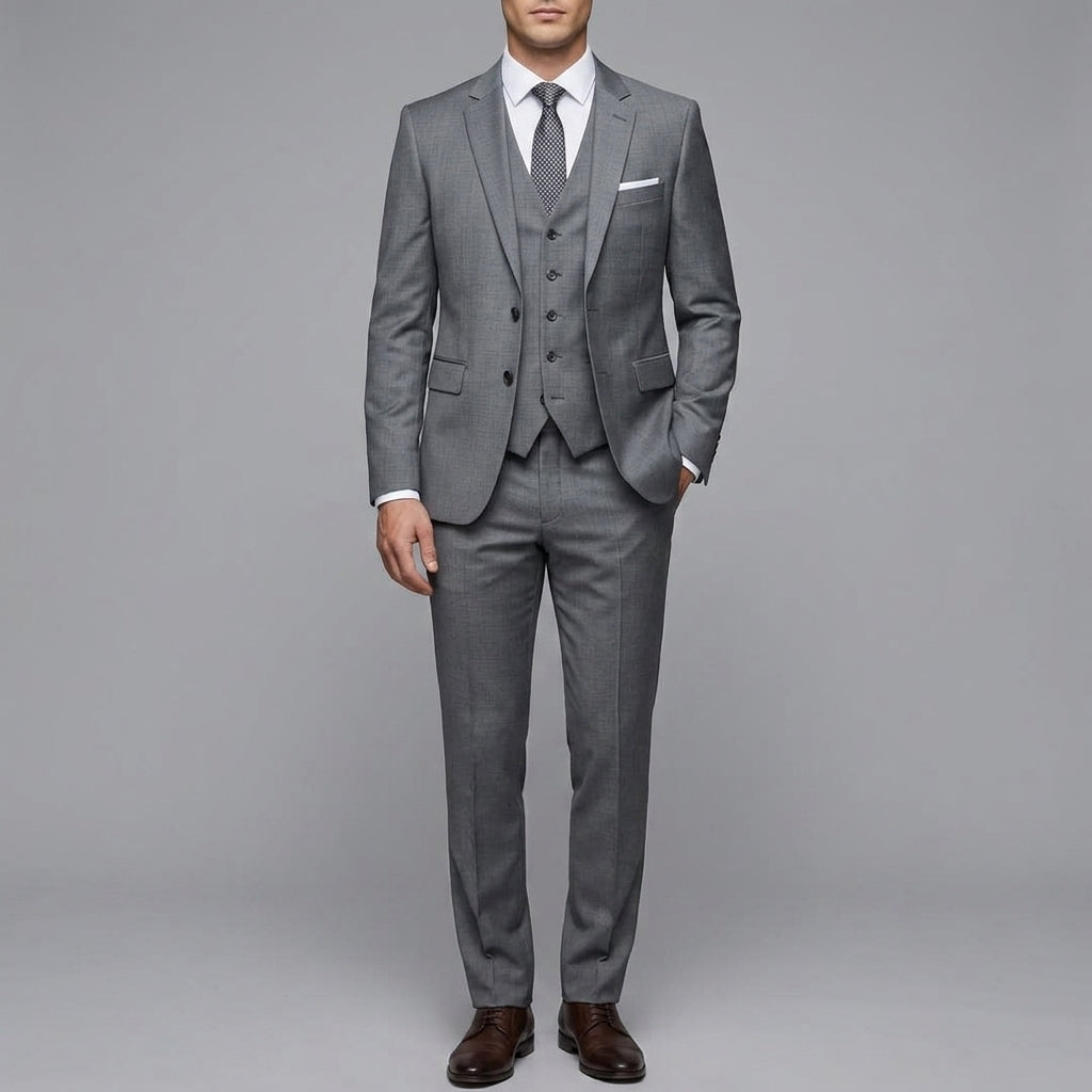 Wool Slim-Fit 3-Piece Suit Men
