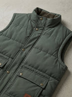 Fleece-Lined V-Neck Gilet Men Lightweight Blue