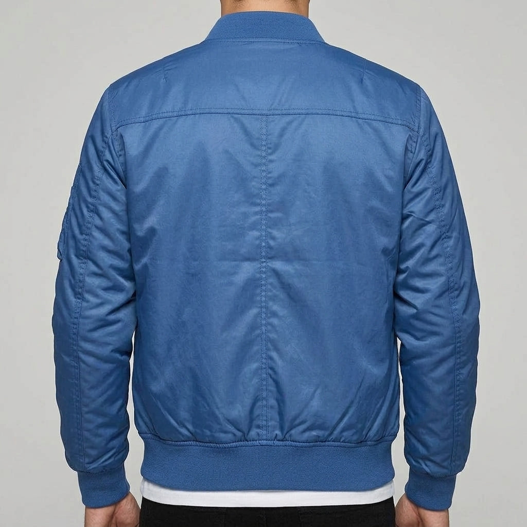 Men's Leather Bomber Jacket – Aviator Style