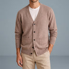 Cashmere Cardigan Men Classic Button-Up