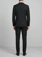 Wool Classic 2-Piece Suit Men Notch Lapel