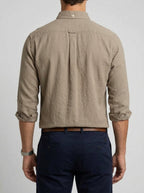 Cotton Button-Down Shirt Men Casual