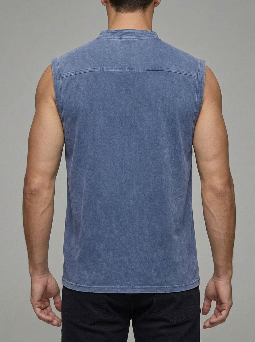 Cotton Casual Shirt Men Vintage Style