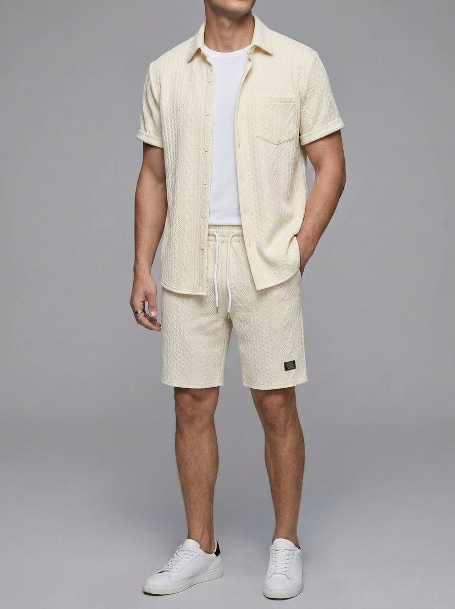 Linen Shirt & Shorts Set Women Summer Light