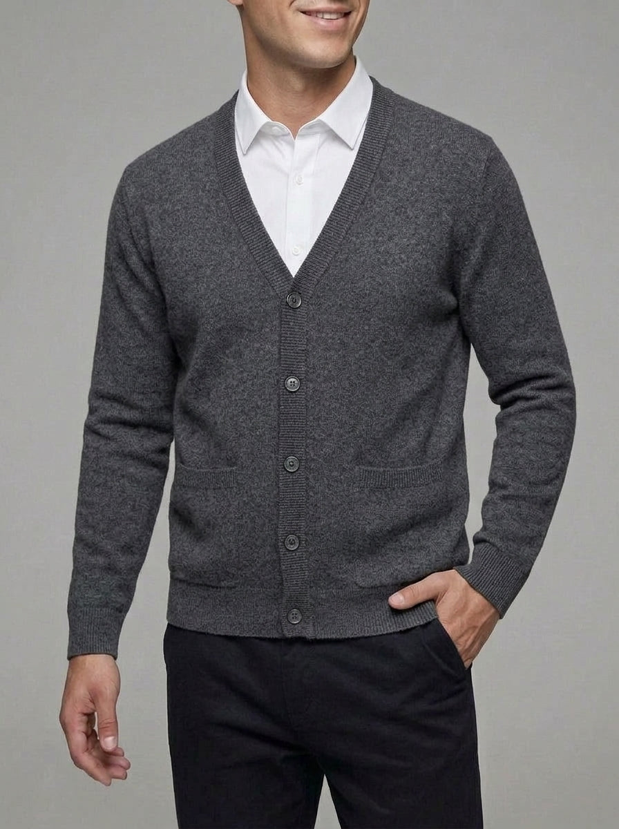 Victor Men's Wool Button Cardigan Vest | Warm & Stylish V-Neck Sleeveless Sweater