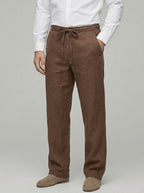 Linen Trousers Men Summer Baggy