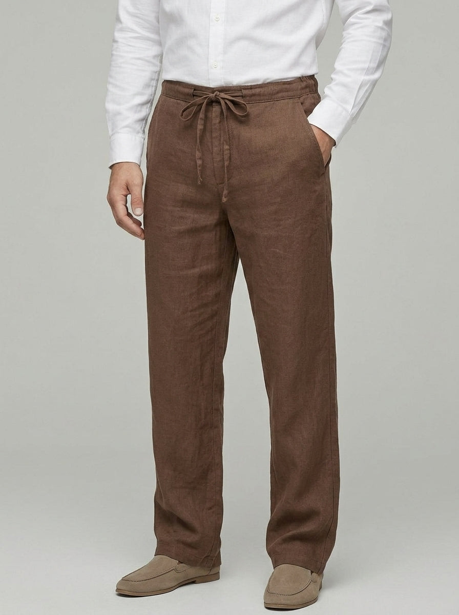 Linen Trousers Men Summer Baggy