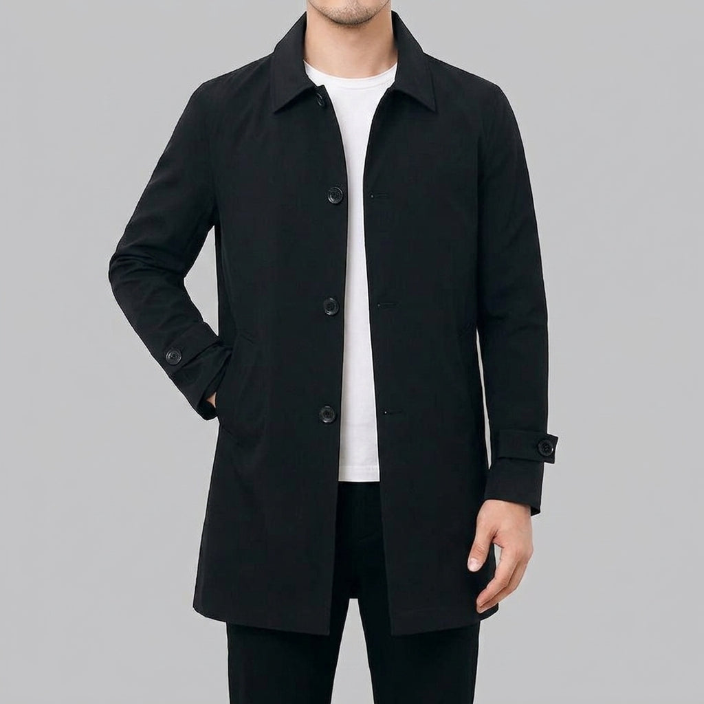 Weatherproof Wool Trench Coat Men Mid Length