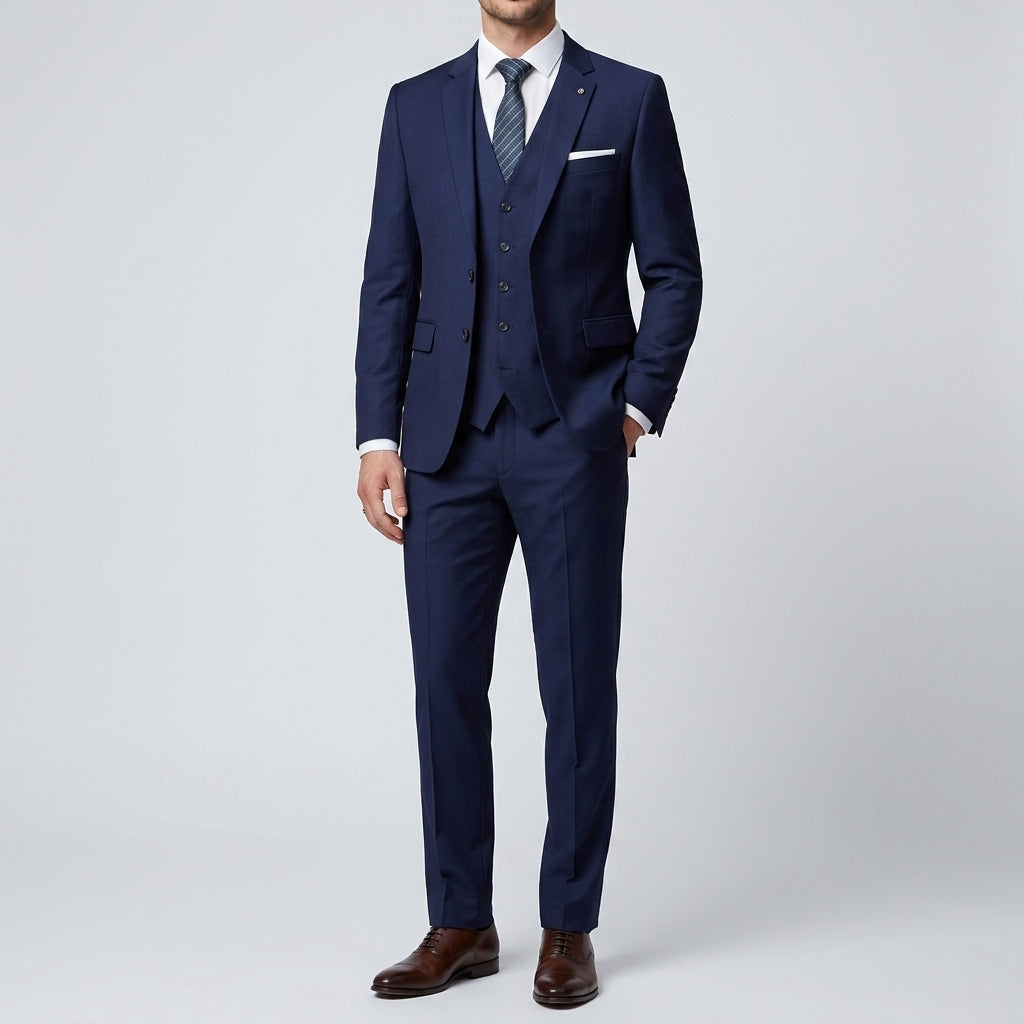 Wool Slim-Fit 3-Piece Suit Men